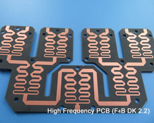 PTFE High Frequency PCB On DK2.2 Dual Layer Cheap RF PTFE PCB for Couplers