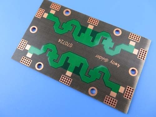 High Frequency PCB On DK2.65 PTFE Double Sided With OSP and Green Mask for Combiners