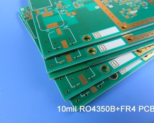 Hybrid PCB | Mixed Material PCB Built On 10 mil RO4350B + FR-4 With Depth Controlled Drill