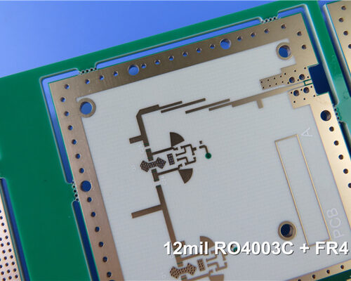 High Frequency Hybrid PCB 4 Layer Mixed PCB Board Bulit On Rogers 12mil RO4003C and FR-4